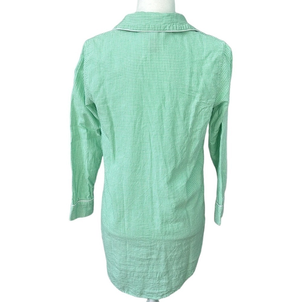 Lauren Ralph Lauren Check Green Sleep Shirt Size Small - Picture 3 of 13